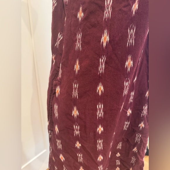 Madewell Burgundy Patterned Dress - Picture 2 of 5